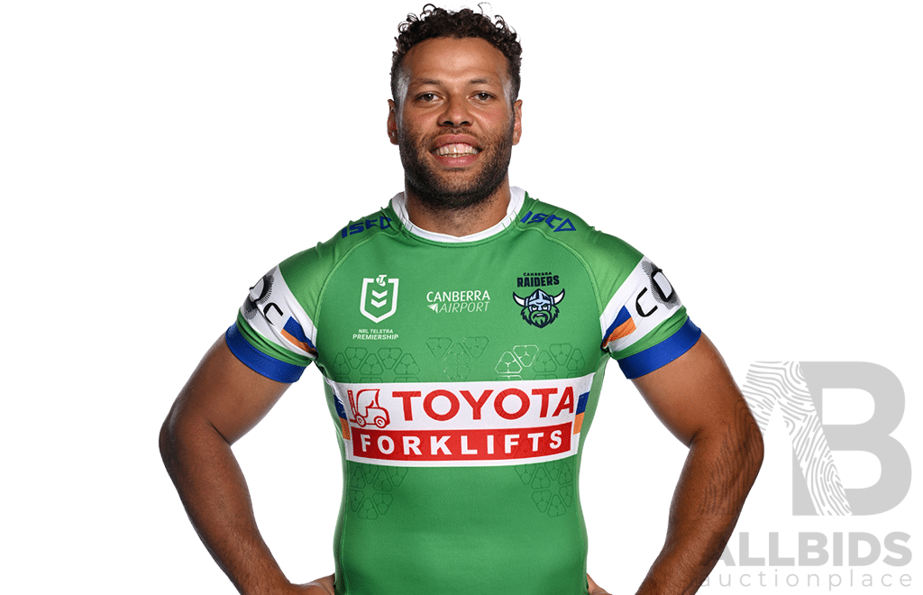 4. Sebastian Kris - Match Worn and Signed Canberra Raiders 2025 Indigenous Jersey - Round 23 V Manly - Proceeds Towards The Raiders Foundation