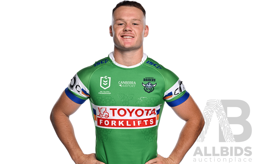 6. Ethan Strange - Match Worn and Signed Canberra Raiders 2025 Indigenous Jersey - Round 23 V Manly - Proceeds Towards The Raiders Foundation