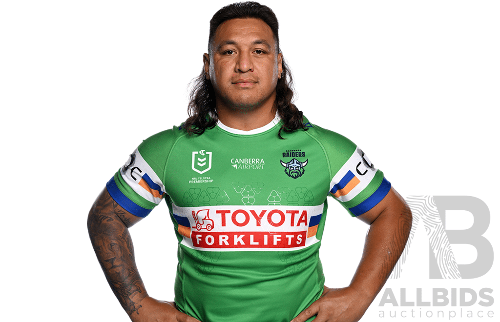 8. Josh Papalii - Match Worn and Signed Canberra Raiders 2025 Indigenous Jersey - Round 23 V Manly - Proceeds Towards The Raiders Foundation