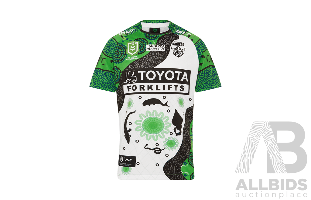9. Tom Starling - Match Worn and Signed Canberra Raiders 2025 Indigenous Jersey - Round 23 V Manly - Proceeds Towards The Raiders Foundation