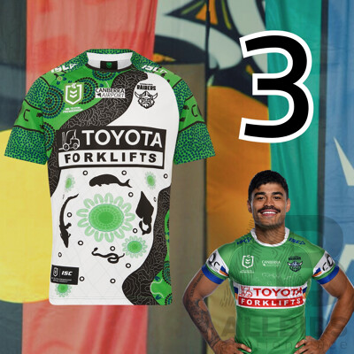 3. Matt Timoko - Match Worn and Signed Canberra Raiders 2025 Indigenous Jersey - Round 23 V Manly - Proceeds Towards The Raiders Foundation