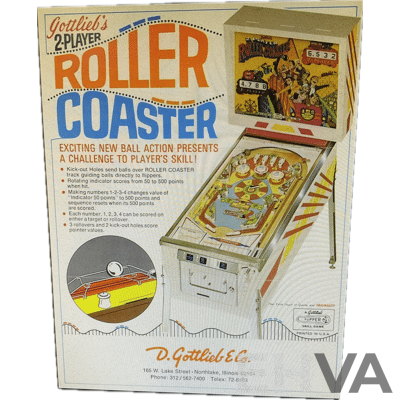 GOTTLIEB's 2-Player ROLLER COASTER Pinball Machine 1971