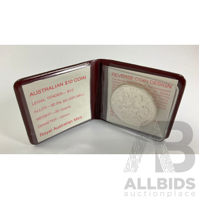 Australian RAM 1982 Silver Ten Dollar Coin, Commonwealth Games.925