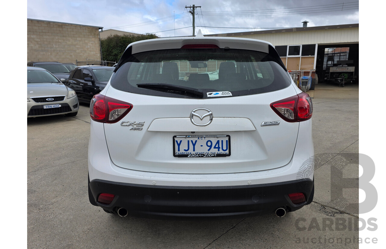 8/2014 Mazda Cx-5 Akera (AWD) MY13 UPGRADE 4d Wagon White Turbo Diesel 2.2L