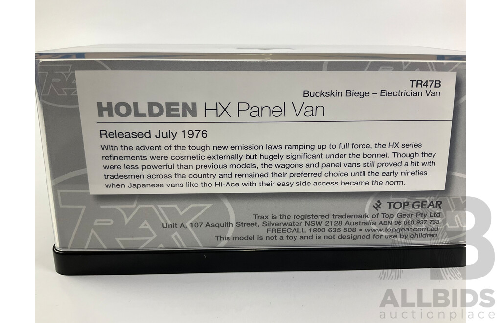 Trax Holden HX Panel Van 1976 ACME Maintenance 1:43 Scale Diecast Model TR47B