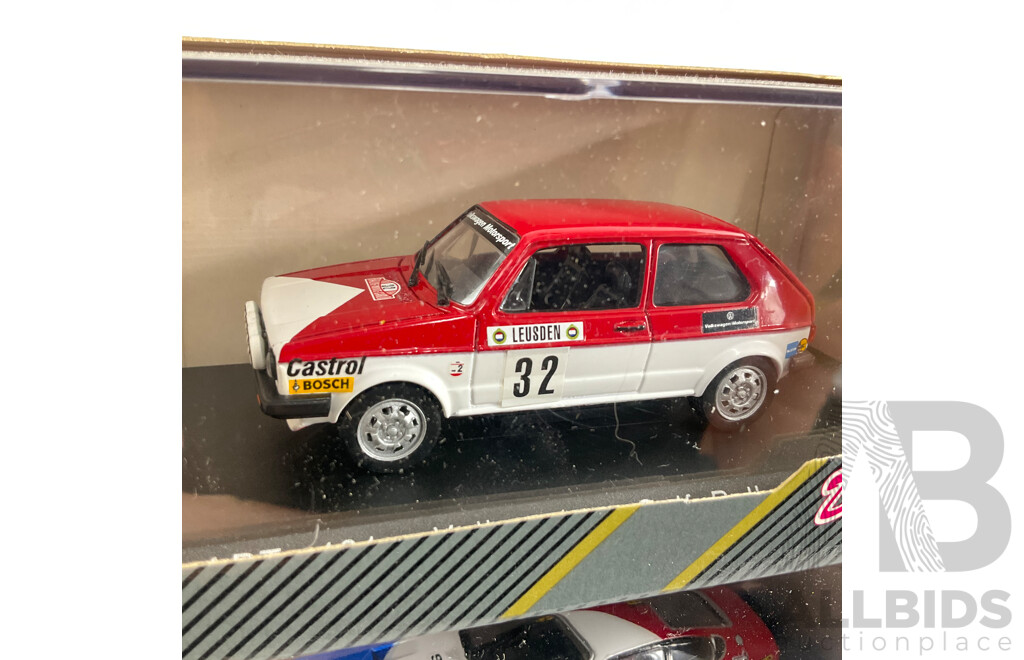 Detail Cars Diecast Ferrari Daytona 365 Le Mans, Volkswagen Golf Rally Mote Carlo and Rio 1955 Alfa Romeo Giulietta  - 1:43 Scale