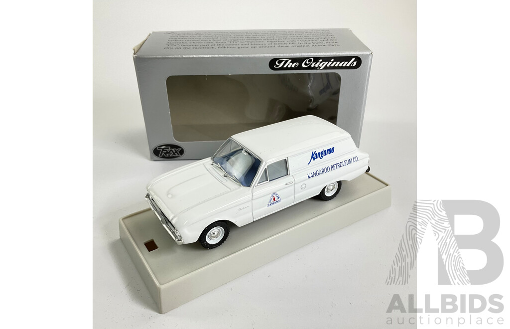 Trax Originals Diecast 1959 Ford XK Falcon Van, Kangaroo Petroleum - 1:43 Scale