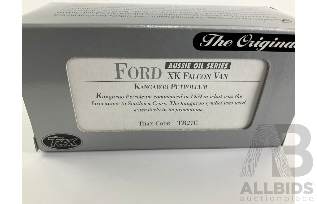 Trax Originals Diecast 1959 Ford XK Falcon Van, Kangaroo Petroleum - 1:43 Scale