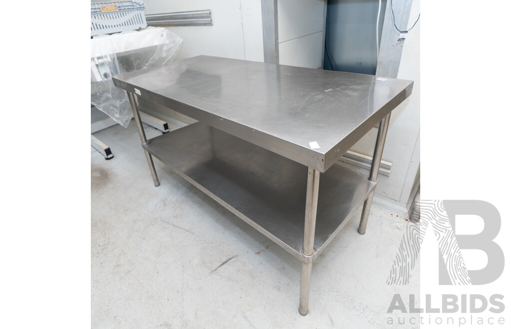 Stainless Steel Work Bench with Under Bench Storage Shelf