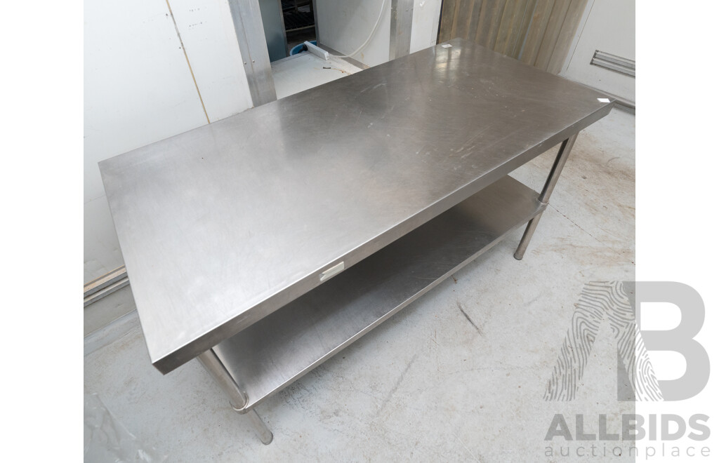 Stainless Steel Work Bench with Under Bench Storage Shelf