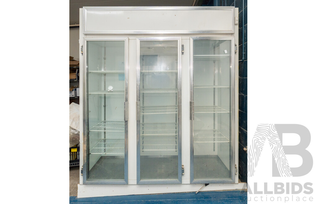 3 Door Commercial Upright Double Glazed Fridge