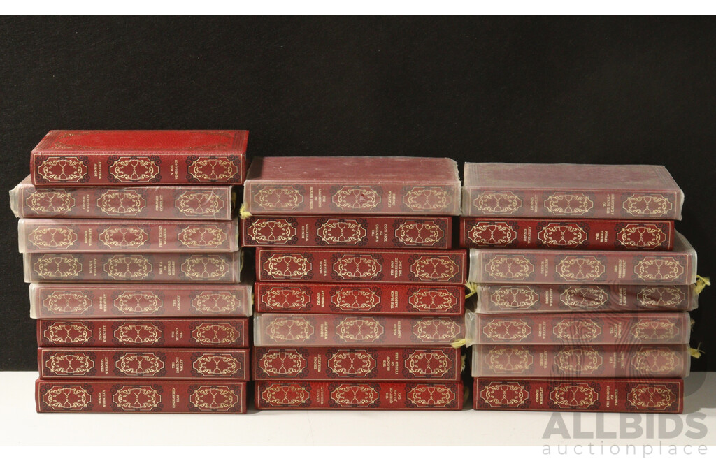 Set 22 Dennis Wheatley Novels, Hutchinson & Co, Brook Richleau, 1974, Hardcovers with Fancy Bindings