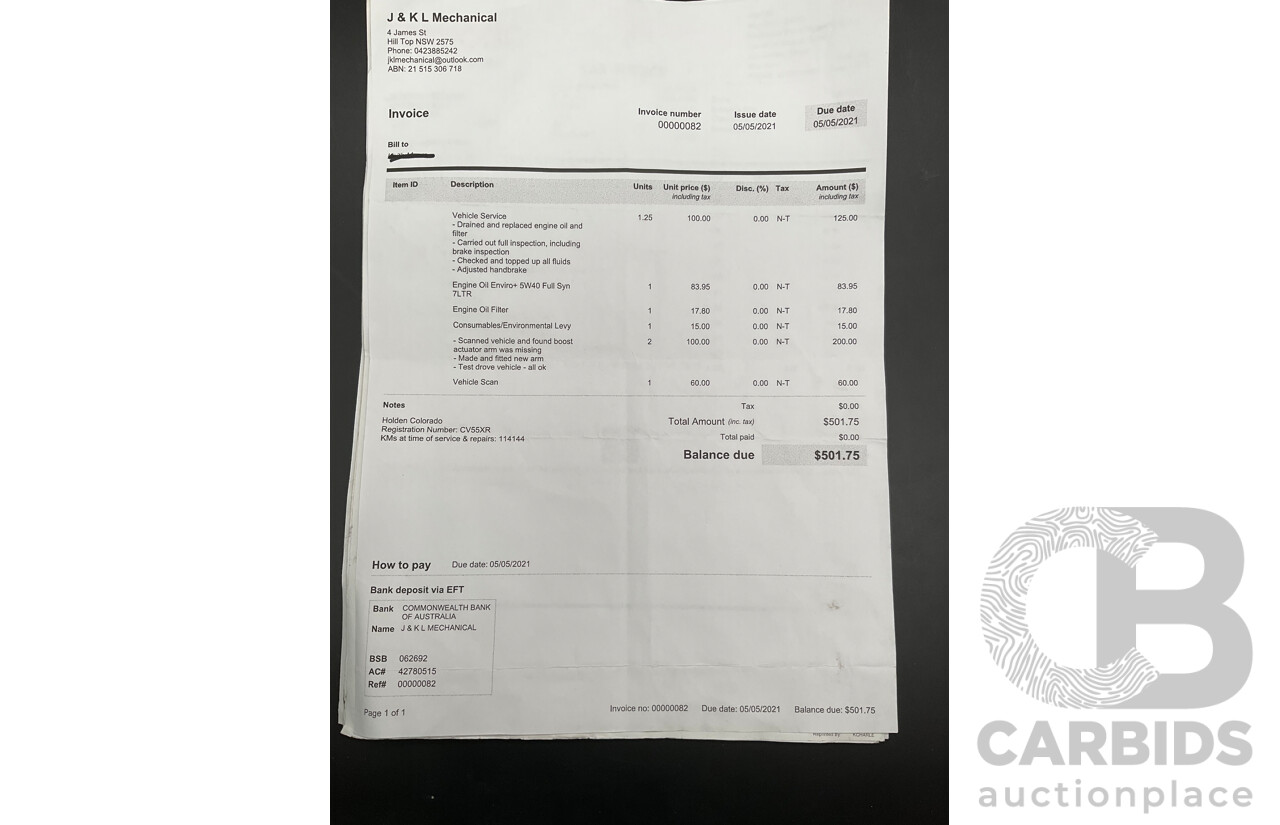 10/2015 Holden Colorado LS (4x4) RG MY16 Space C/Chas Summit White Turbo Diesel 2.8L