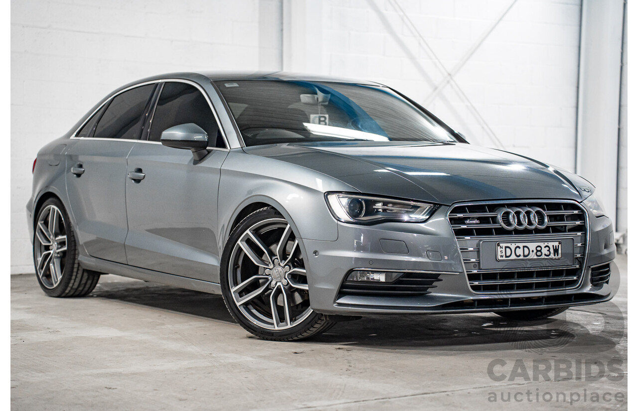 8/2015 Audi A3 1.8 TFSI Ambition Quattro 8V MY16 4d Sedan Monsoon Grey Metallic Turbo 1.8L