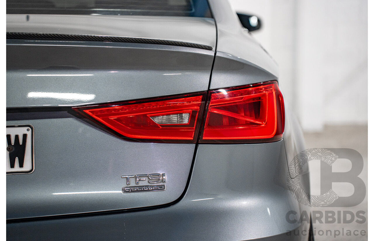 8/2015 Audi A3 1.8 TFSI Ambition Quattro 8V MY16 4d Sedan Monsoon Grey Metallic Turbo 1.8L