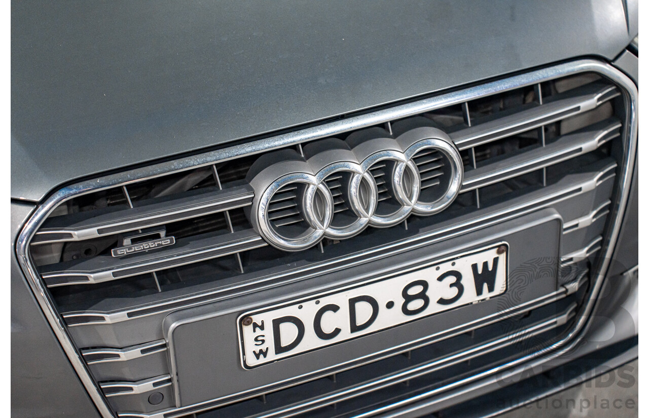 8/2015 Audi A3 1.8 TFSI Ambition Quattro 8V MY16 4d Sedan Monsoon Grey Metallic Turbo 1.8L