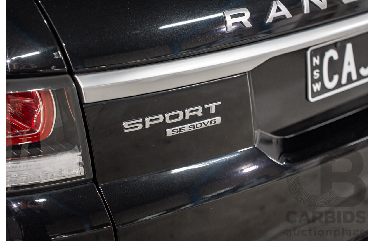 03/2017 Land Rover Range Rover Sport 3.0 SDV6 SE (AWD) LW MY18 4d Wagon Santorini Black Metallic Turbo Diesel V6 3.0L - 7 Seater