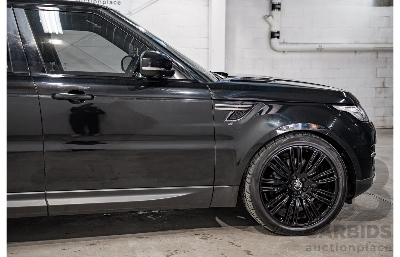 03/2017 Land Rover Range Rover Sport 3.0 SDV6 SE (AWD) LW MY18 4d Wagon Santorini Black Metallic Turbo Diesel V6 3.0L - 7 Seater