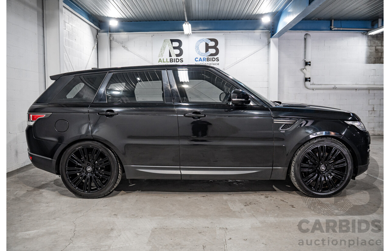 03/2017 Land Rover Range Rover Sport 3.0 SDV6 SE (AWD) LW MY18 4d Wagon Santorini Black Metallic Turbo Diesel V6 3.0L - 7 Seater