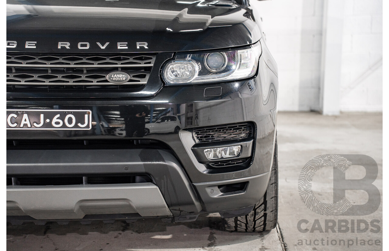 03/2017 Land Rover Range Rover Sport 3.0 SDV6 SE (AWD) LW MY18 4d Wagon Santorini Black Metallic Turbo Diesel V6 3.0L - 7 Seater