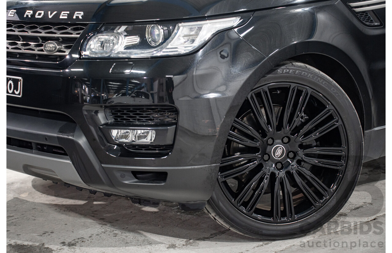 03/2017 Land Rover Range Rover Sport 3.0 SDV6 SE (AWD) LW MY18 4d Wagon Santorini Black Metallic Turbo Diesel V6 3.0L - 7 Seater