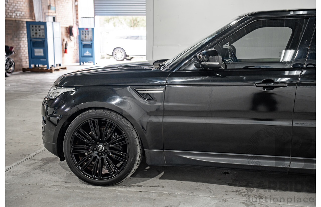 03/2017 Land Rover Range Rover Sport 3.0 SDV6 SE (AWD) LW MY18 4d Wagon Santorini Black Metallic Turbo Diesel V6 3.0L - 7 Seater