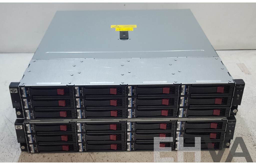 HP StorageWorks M6612 12-Bay SAS Hard Drive Array w/ 24TB of Total Storage - Lot of Two