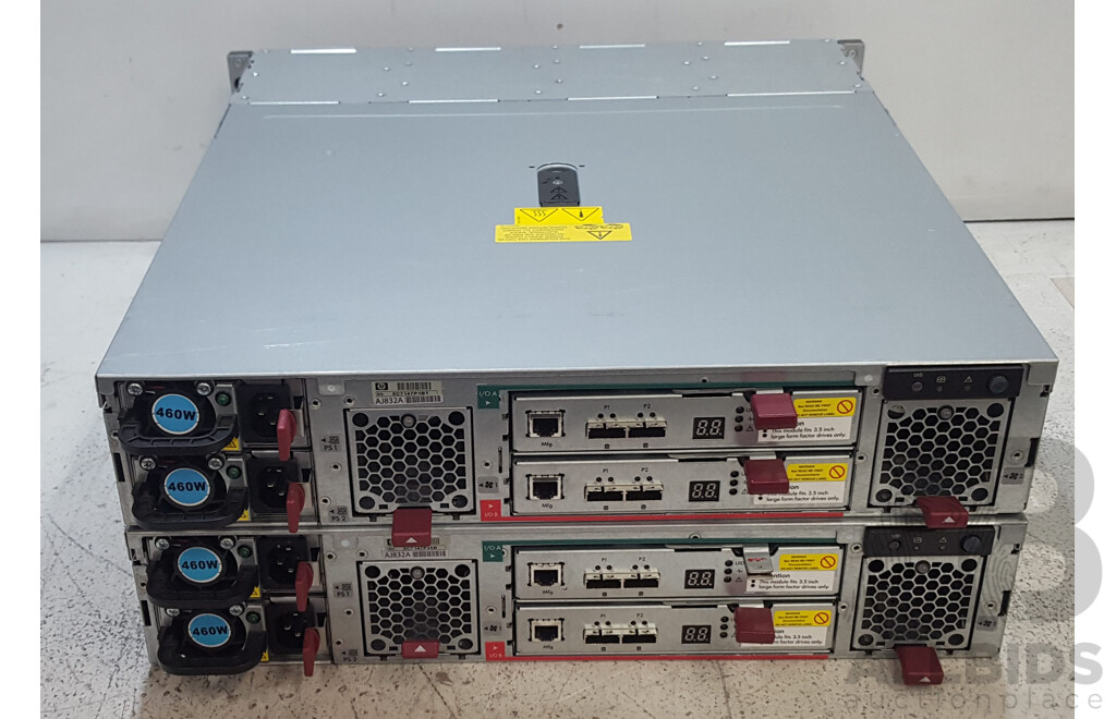 HP StorageWorks M6612 12-Bay SAS Hard Drive Array w/ 24TB of Total Storage - Lot of Two
