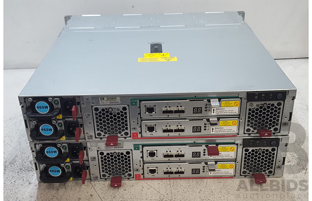 HP StorageWorks M6612 12-Bay SAS Hard Drive Array - Lot of Two