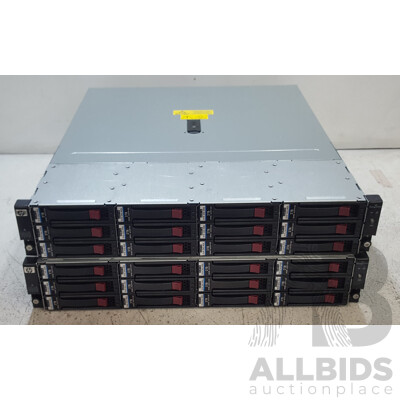 HP StorageWorks M6612 12-Bay SAS Hard Drive Array w/ 24TB of Total Storage - Lot of Two