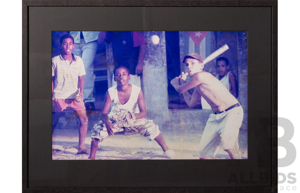 Artist Unknown (20th Century), Home Run, Vintage Colour Poster of Original Photograph, 60 x 79 cm (frame)