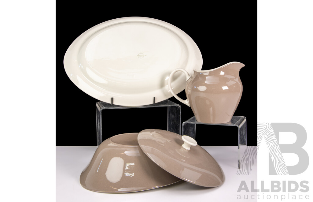 Collection Three Pieces Mid Century Wedgwood Ceramic Dinnerware Including Lidded Tureen