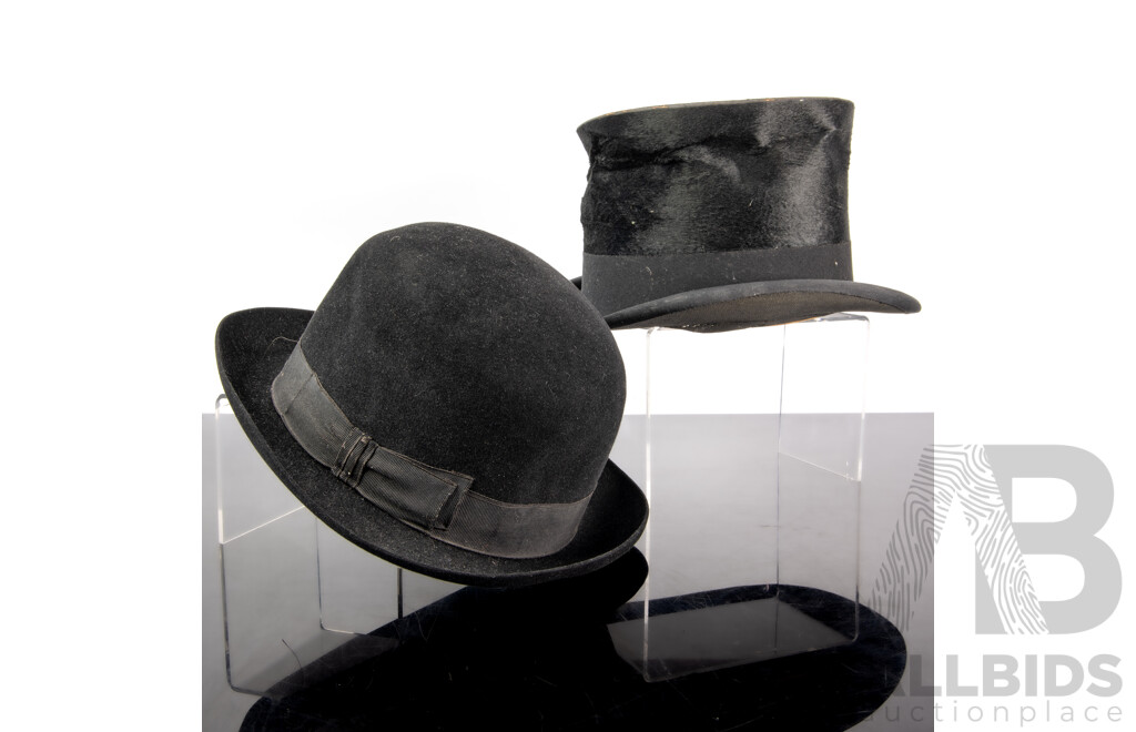 Vintage Top Hat Along with Another Hat