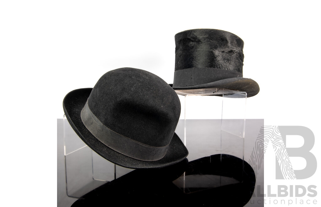 Vintage Top Hat Along with Another Hat
