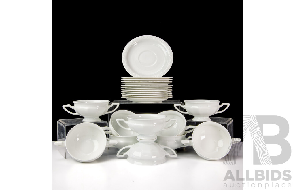Mid Century 22 Piece German Rosenthal Tea Set in Maria Pattern