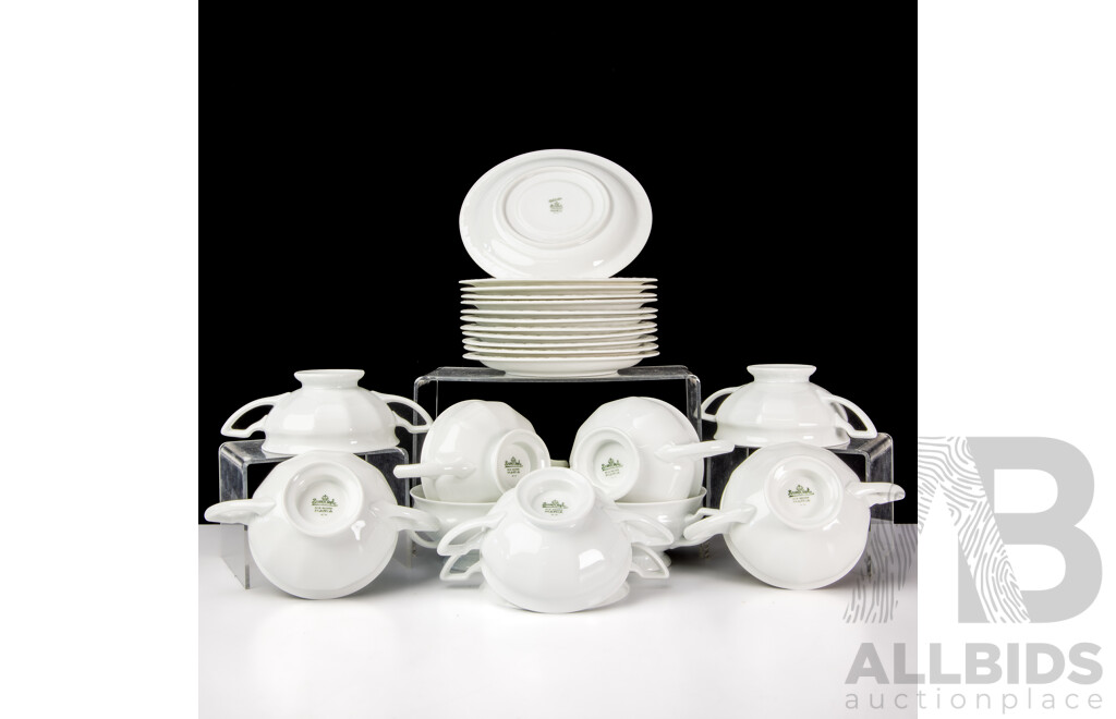 Mid Century 22 Piece German Rosenthal Tea Set in Maria Pattern