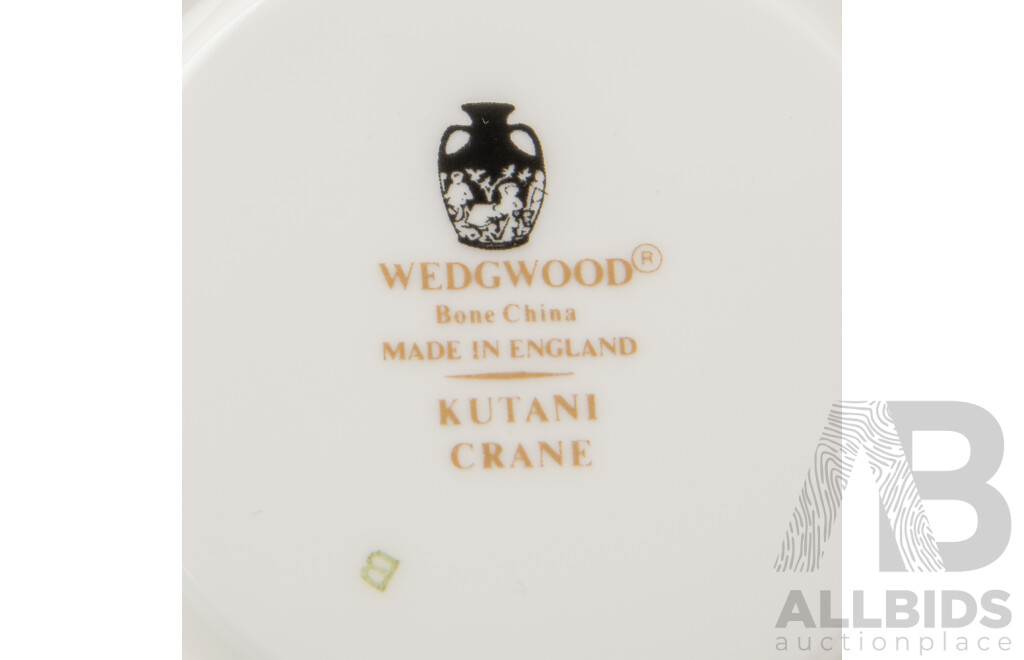 Wedgwood Twelve Piece Coffee Demitasse Set in Kutani Crane Pattern