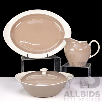 Collection Three Pieces Mid Century Wedgwood Ceramic Dinnerware Including Lidded Tureen