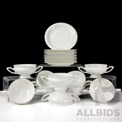 Mid Century 22 Piece German Rosenthal Tea Set in Maria Pattern