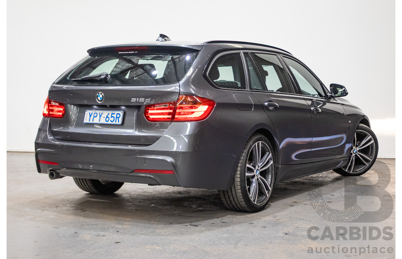 04/2015 BMW 318d M-Sport Touring F31 MY15 4D Wagon Mineral Grey Metallic Turbo 2.0L Diesel