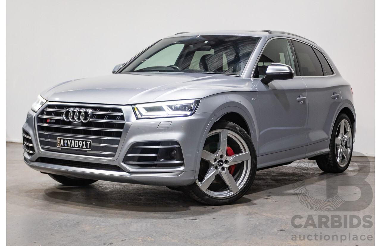 06/2018 Audi SQ5 3.0 TFSI Quattro (AWD) FY MY18 4d Wagon Florett Silver Metallic Turbo V6 3.0L