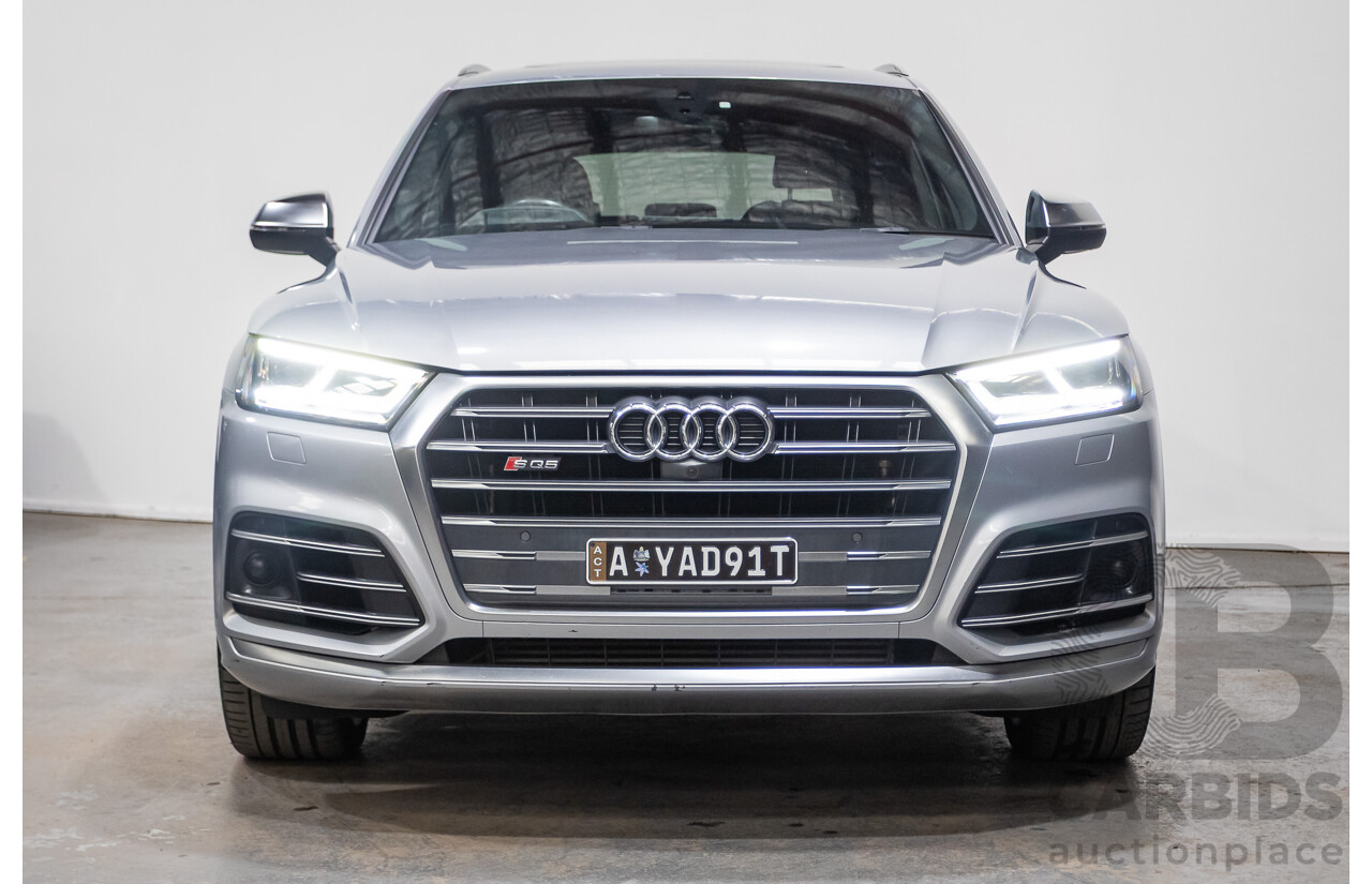 06/2018 Audi SQ5 3.0 TFSI Quattro (AWD) FY MY18 4d Wagon Florett Silver Metallic Turbo V6 3.0L
