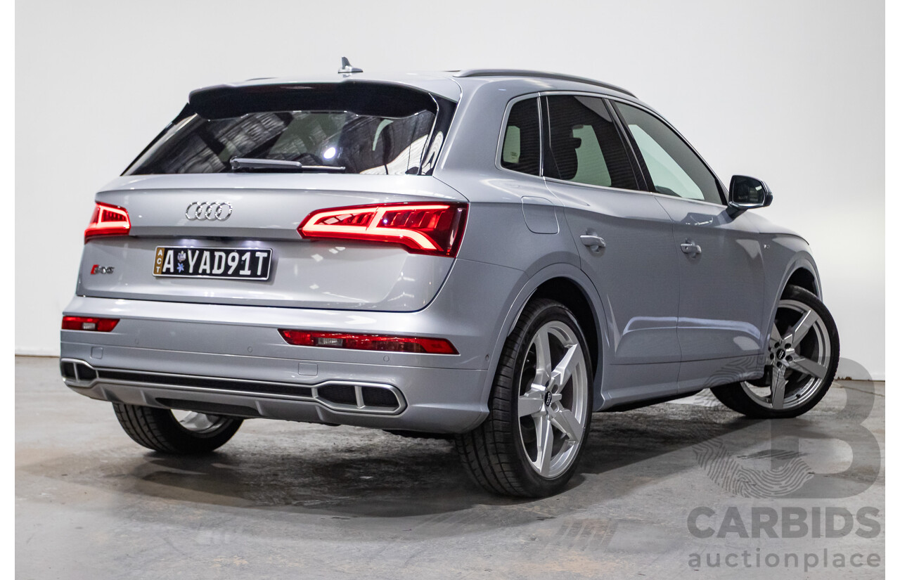06/2018 Audi SQ5 3.0 TFSI Quattro (AWD) FY MY18 4d Wagon Florett Silver Metallic Turbo V6 3.0L