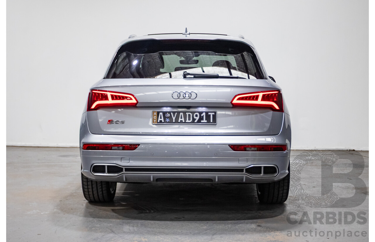 06/2018 Audi SQ5 3.0 TFSI Quattro (AWD) FY MY18 4d Wagon Florett Silver Metallic Turbo V6 3.0L