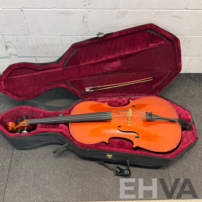 Orchestral Cello and Bow in Carry Case