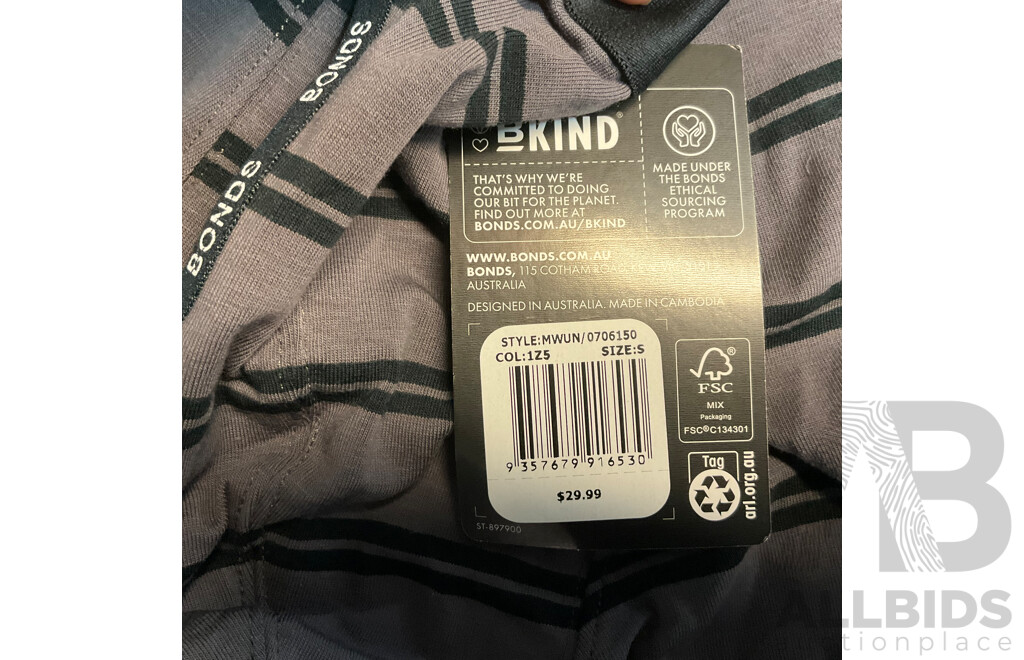 Assorted BONDS Men's Trunk - Size S - Lot of 7 - Estimated Total RRP $ 203.93