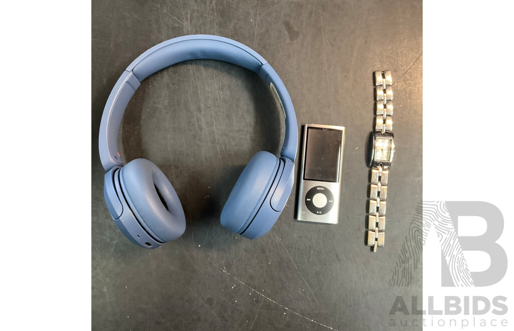Apple Ipod Nano 5th Gen 8GB & Sony Headphone & SEMPRE 36 Krippl Watch