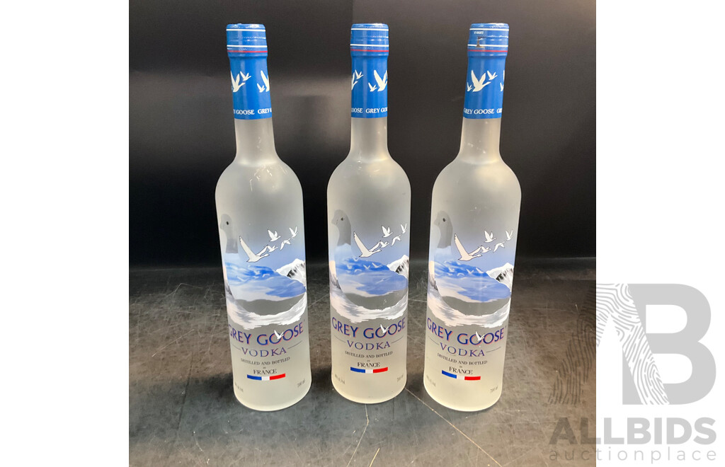 Grey Goose Vodka 700ml - Lot of 3