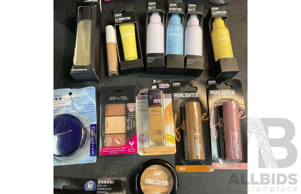 GARNIER Micellar Cleansing Water & OXX, Maybelline, BYS, E.l.f & Assorted Make Up & Tools