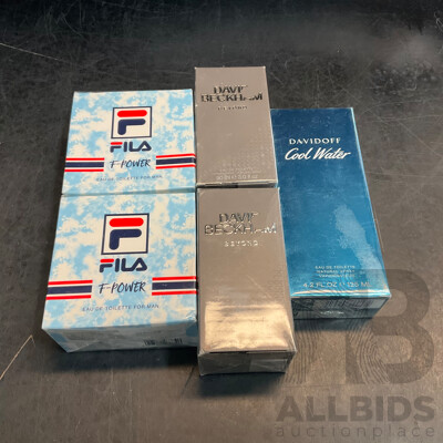 FILA, David Beckham , Davidoff Eau De Toilette - Lot of 5